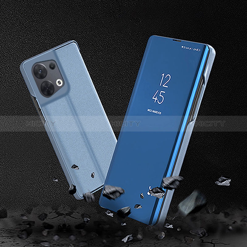 Custodia Portafoglio In Pelle Cover con Supporto Laterale Specchio Cover per Oppo Reno9 Pro+ Plus 5G