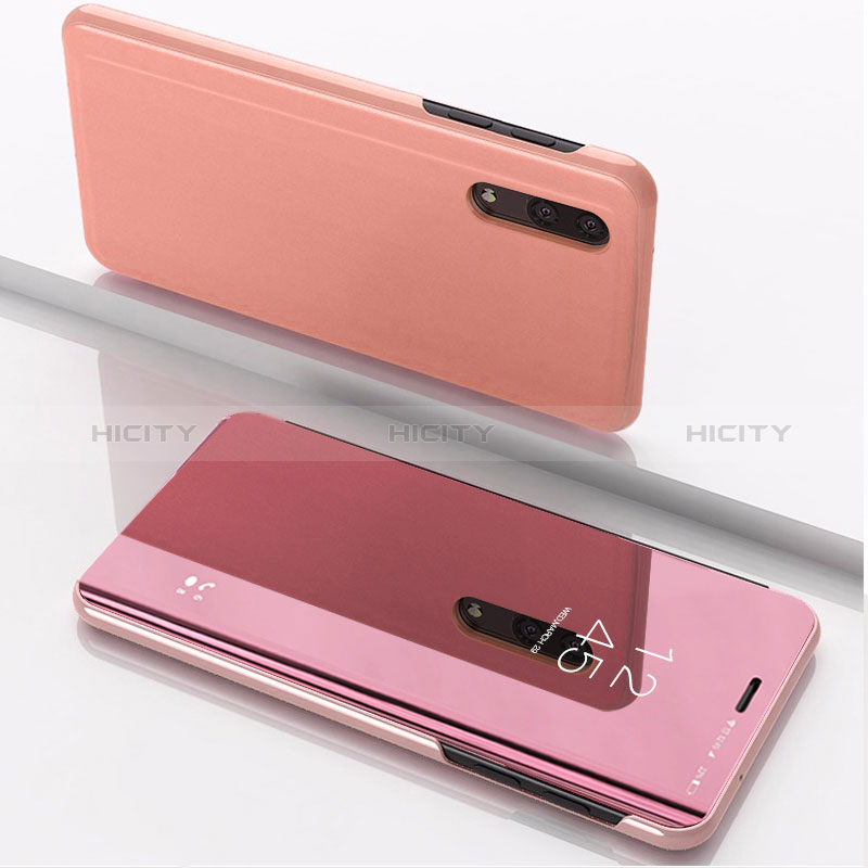 Custodia Portafoglio In Pelle Cover con Supporto Laterale Specchio Cover per Samsung Galaxy M10