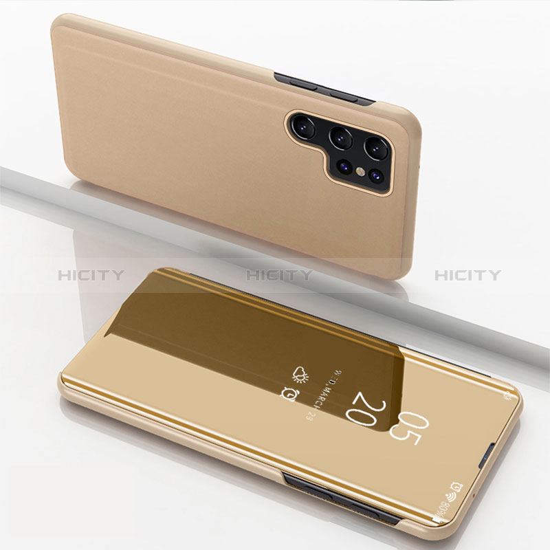 Custodia Portafoglio In Pelle Cover con Supporto Laterale Specchio Cover per Samsung Galaxy S24 Ultra 5G