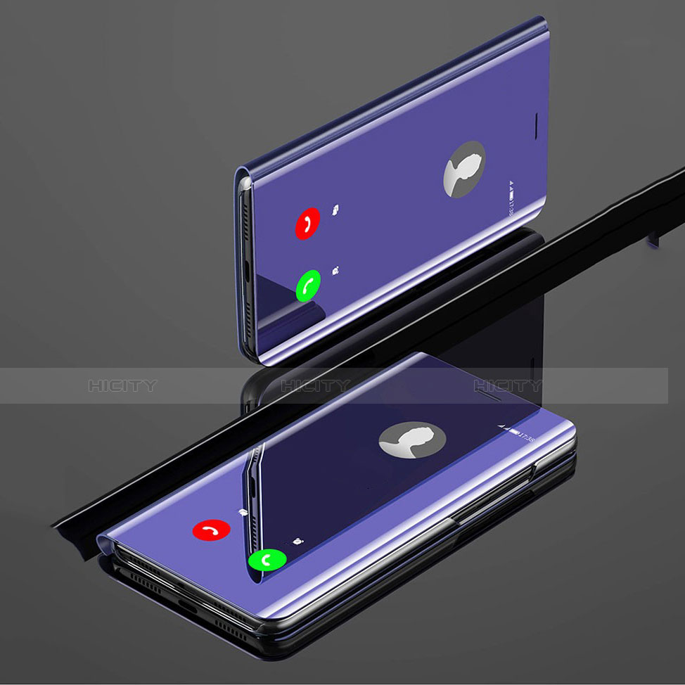 Custodia Portafoglio In Pelle Cover con Supporto Laterale Specchio Cover per Xiaomi CC9e Viola