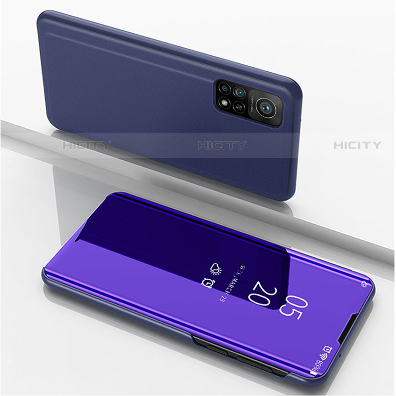 Custodia Portafoglio In Pelle Cover con Supporto Laterale Specchio Cover per Xiaomi Redmi K30S 5G Viola