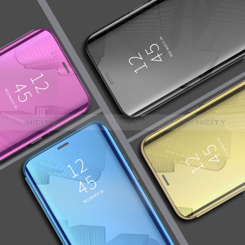 Custodia Portafoglio In Pelle Cover con Supporto Laterale Specchio Cover QH1 per Xiaomi Redmi Note 9
