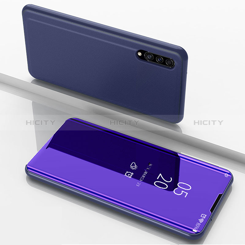 Custodia Portafoglio In Pelle Cover con Supporto Laterale Specchio Cover ZL1 per Samsung Galaxy A30S Viola