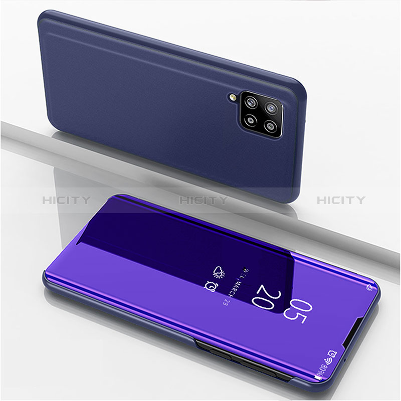 Custodia Portafoglio In Pelle Cover con Supporto Laterale Specchio Cover ZL1 per Samsung Galaxy A42 5G Viola