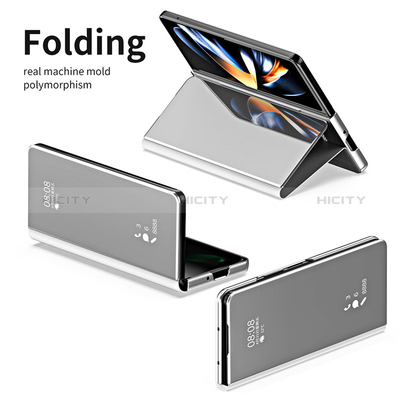 Custodia Portafoglio In Pelle Cover con Supporto Laterale Specchio Cover ZL1 per Samsung Galaxy Z Fold3 5G
