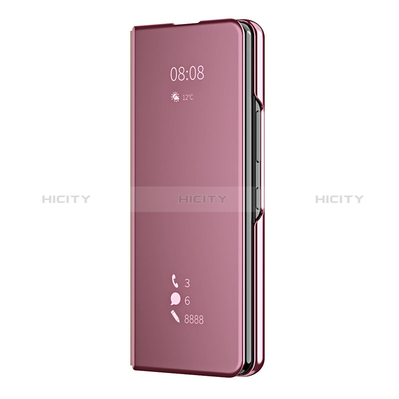 Custodia Portafoglio In Pelle Cover con Supporto Laterale Specchio Cover ZL2 per Samsung Galaxy Z Fold3 5G