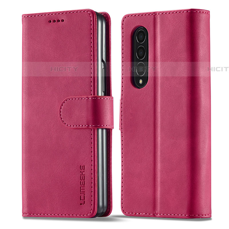 Custodia Portafoglio In Pelle Cover con Supporto LC1 per Samsung Galaxy Z Fold4 5G