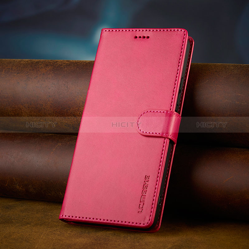 Custodia Portafoglio In Pelle Cover con Supporto LC2 per Xiaomi Redmi 13C Rosa Caldo