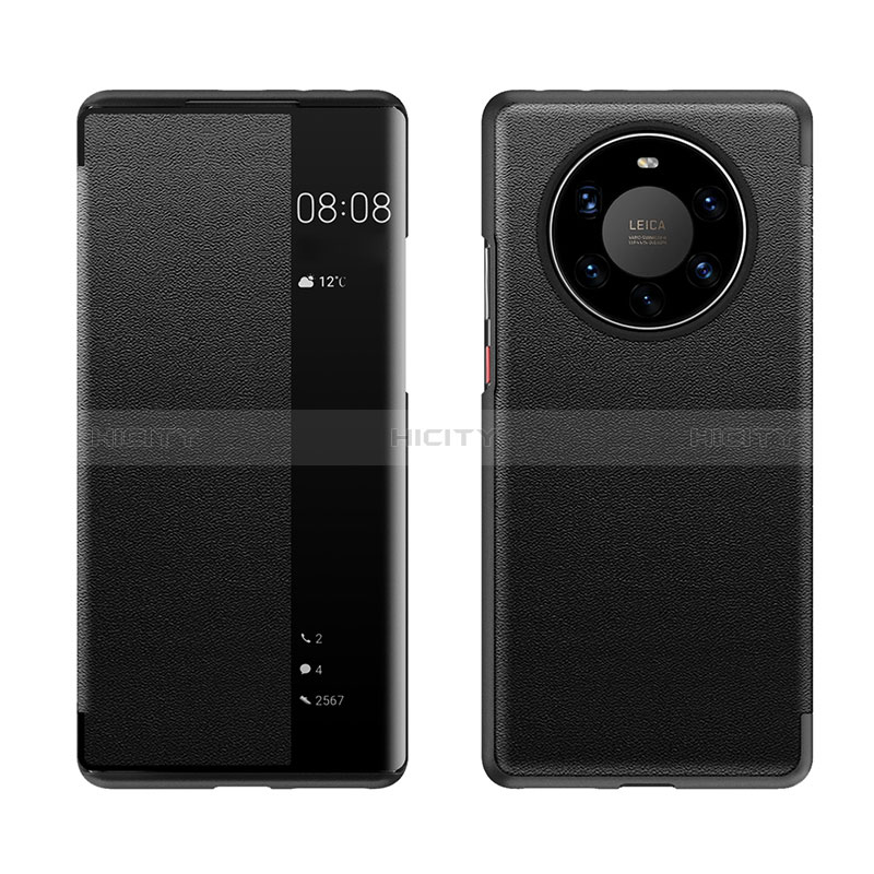 Custodia Portafoglio In Pelle Cover con Supporto LF1 per Huawei Mate 40 Pro+ Plus Nero