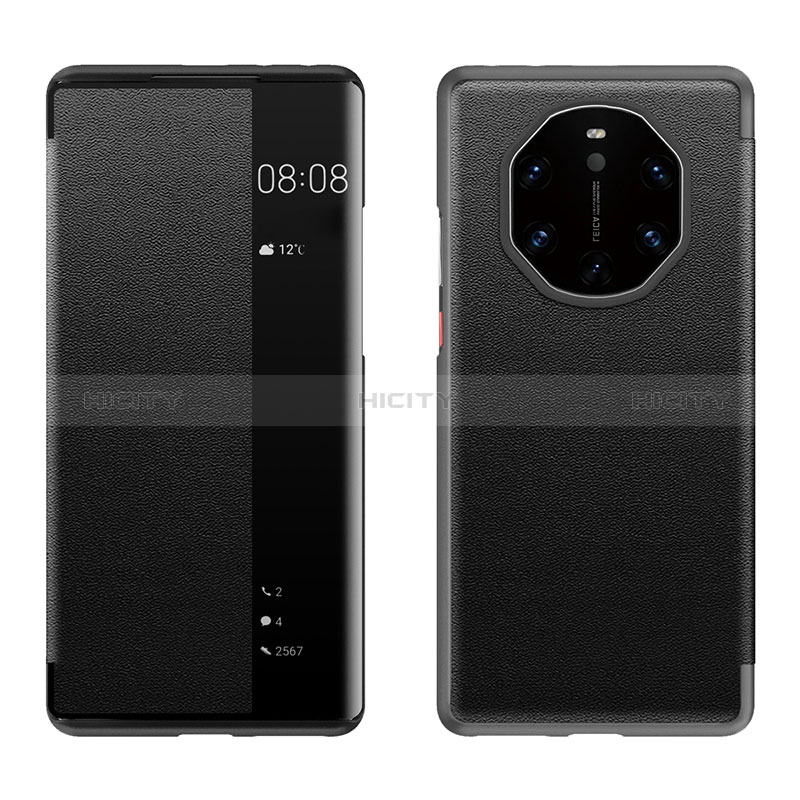 Custodia Portafoglio In Pelle Cover con Supporto LF1 per Huawei Mate 40 RS Nero