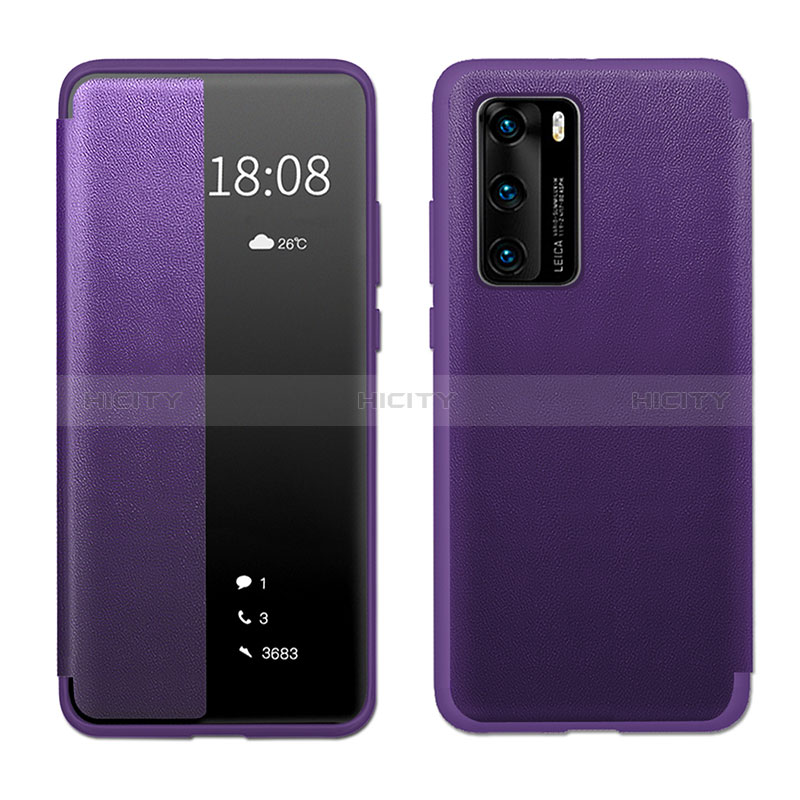 Custodia Portafoglio In Pelle Cover con Supporto LF1 per Huawei P40