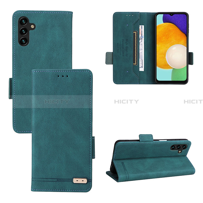 Custodia Portafoglio In Pelle Cover con Supporto LZ3 per Samsung Galaxy A13 5G Verde