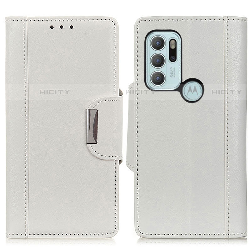 Custodia Portafoglio In Pelle Cover con Supporto M01L per Motorola Moto G60s Bianco