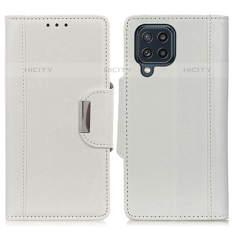 Custodia Portafoglio In Pelle Cover con Supporto M01L per Samsung Galaxy M32 4G Bianco