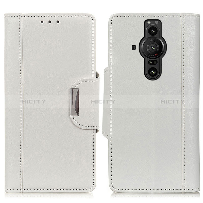 Custodia Portafoglio In Pelle Cover con Supporto M01L per Sony Xperia PRO-I