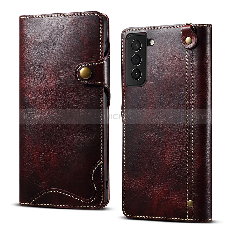 Custodia Portafoglio In Pelle Cover con Supporto M01T per Samsung Galaxy S24 Plus 5G Rosso Rosa