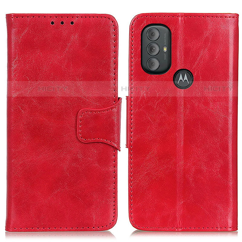 Custodia Portafoglio In Pelle Cover con Supporto M02L per Motorola Moto G Play Gen 2 Rosso