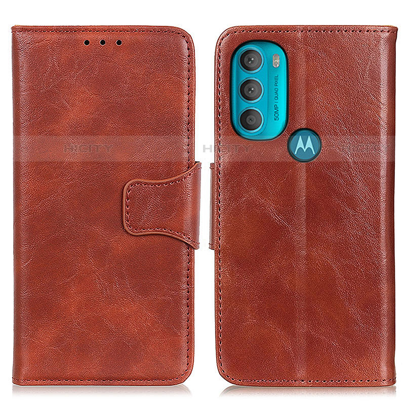 Custodia Portafoglio In Pelle Cover con Supporto M02L per Motorola Moto G71 5G Marrone