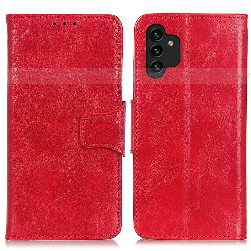 Custodia Portafoglio In Pelle Cover con Supporto M02L per Samsung Galaxy A04s Rosso