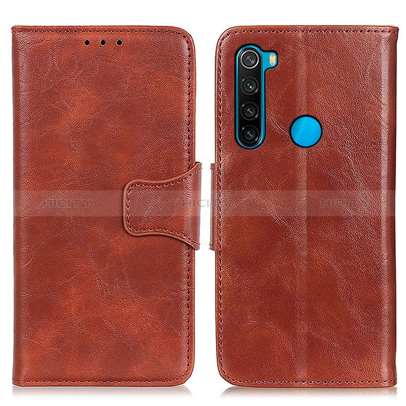Custodia Portafoglio In Pelle Cover con Supporto M02L per Xiaomi Redmi Note 8 (2021) Marrone