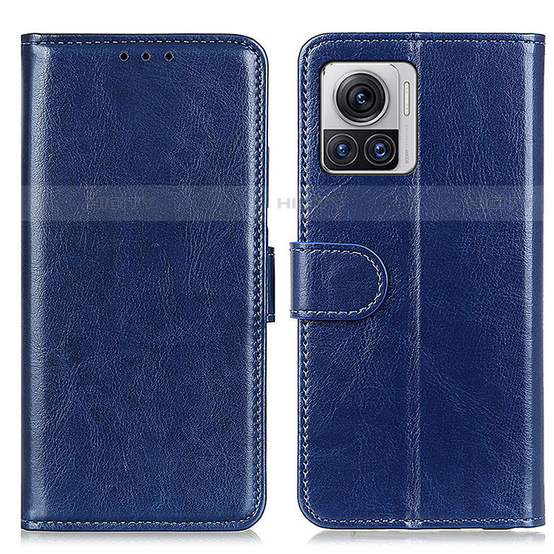 Custodia Portafoglio In Pelle Cover con Supporto M03L per Motorola Moto Edge X30 Pro 5G Blu