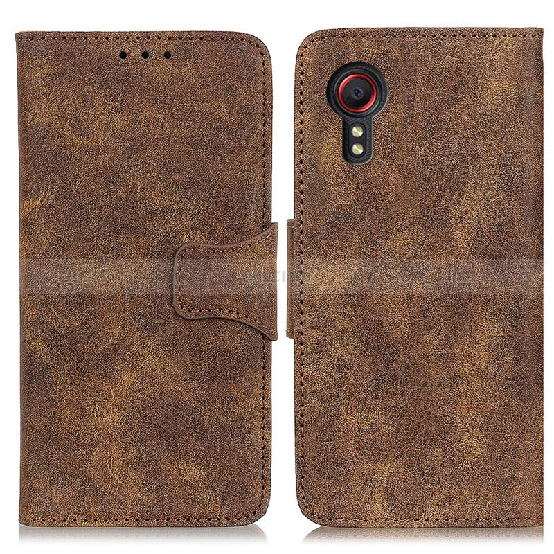 Custodia Portafoglio In Pelle Cover con Supporto M03L per Samsung Galaxy XCover 5 SM-G525F Marrone