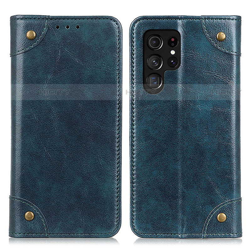 Custodia Portafoglio In Pelle Cover con Supporto M04L per Samsung Galaxy S21 Ultra 5G Blu