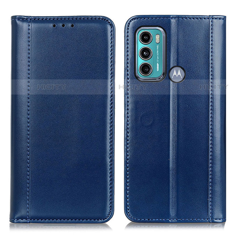 Custodia Portafoglio In Pelle Cover con Supporto M05L per Motorola Moto G60 Blu