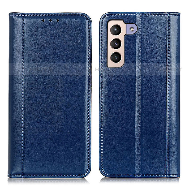 Custodia Portafoglio In Pelle Cover con Supporto M05L per Samsung Galaxy S21 5G Blu