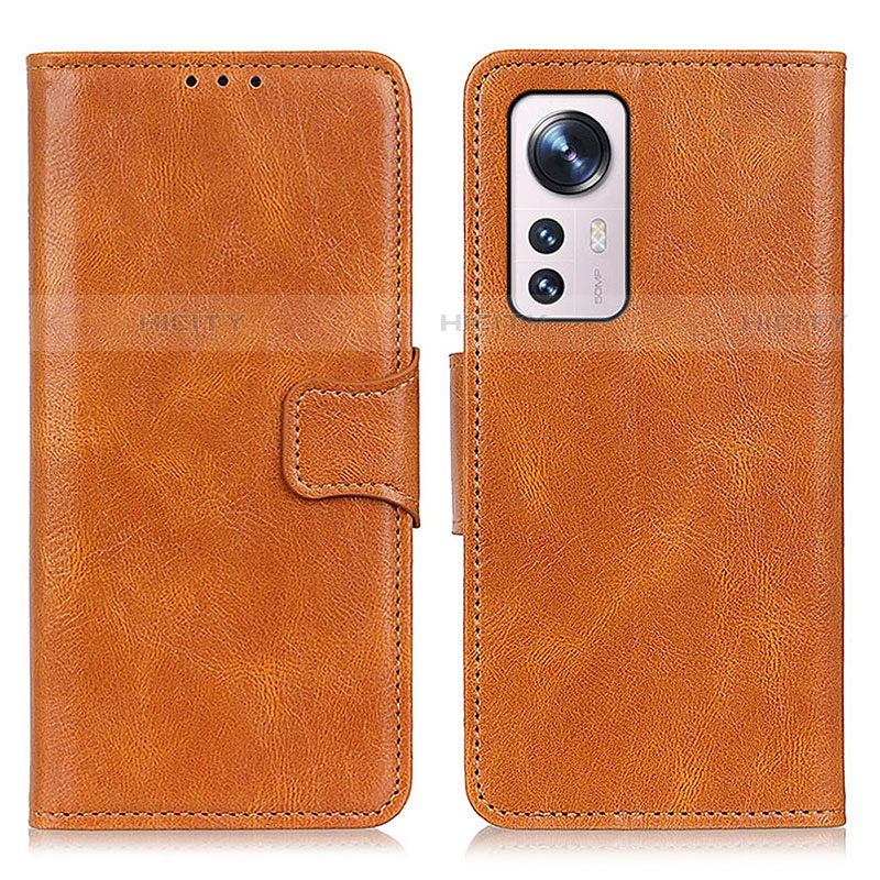 Custodia Portafoglio In Pelle Cover con Supporto M06L per Xiaomi Mi 12 5G Arancione