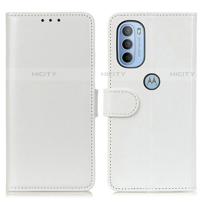 Custodia Portafoglio In Pelle Cover con Supporto M07L per Motorola Moto G31 Bianco