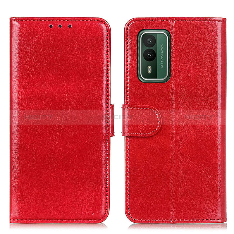 Custodia Portafoglio In Pelle Cover con Supporto M07L per Nokia XR21 Rosso