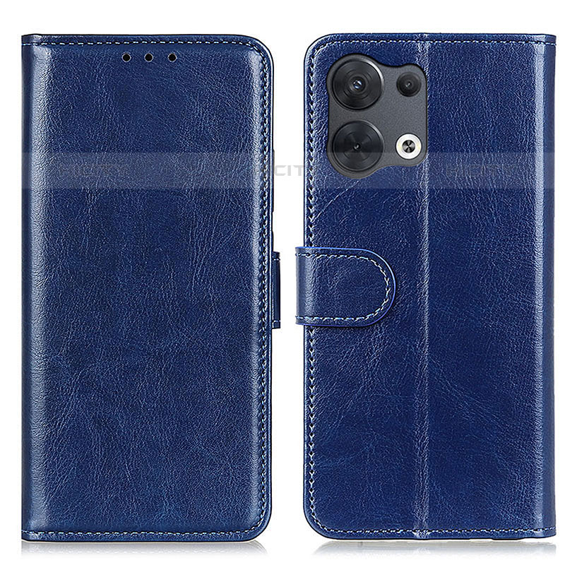 Custodia Portafoglio In Pelle Cover con Supporto M07L per Oppo Reno8 5G Blu