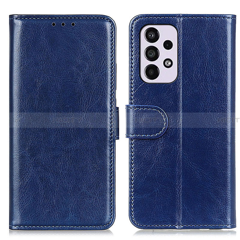 Custodia Portafoglio In Pelle Cover con Supporto M07L per Samsung Galaxy A33 5G Blu