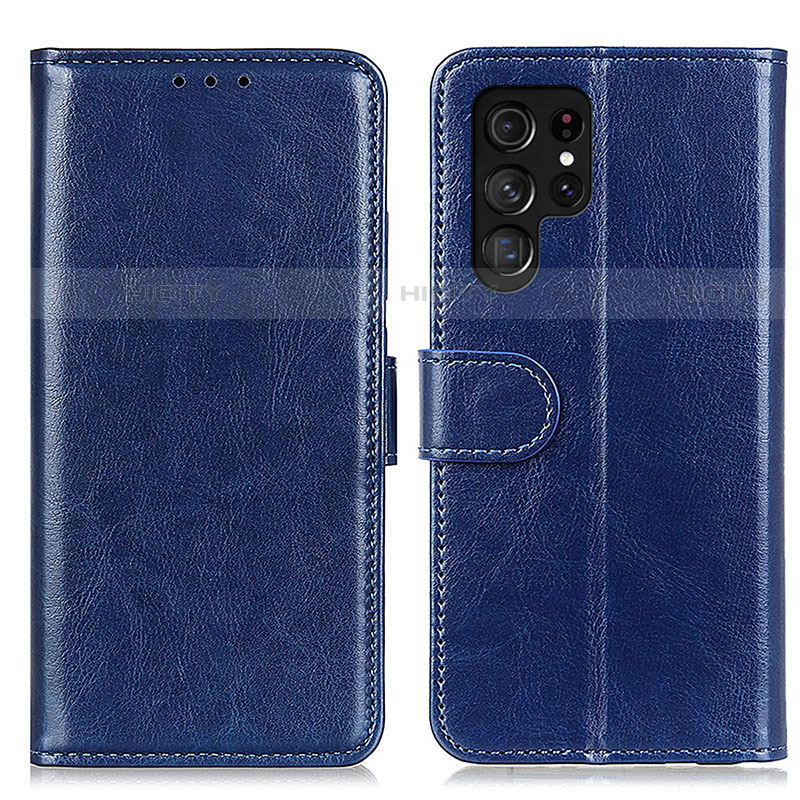 Custodia Portafoglio In Pelle Cover con Supporto M07L per Samsung Galaxy S21 Ultra 5G Blu
