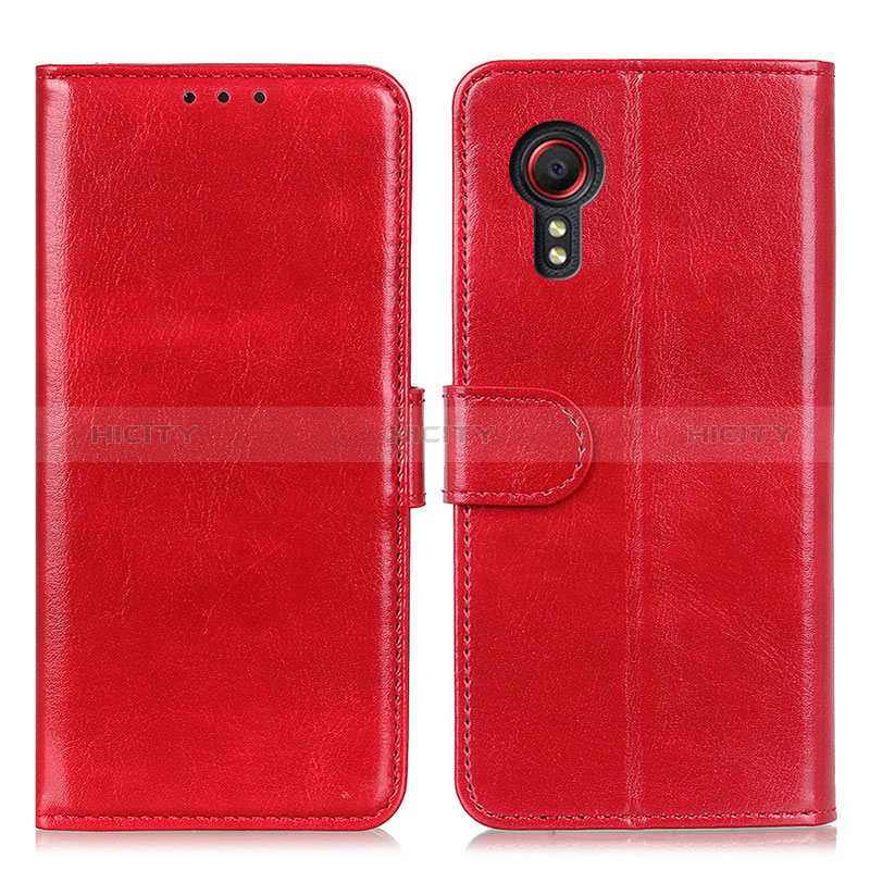 Custodia Portafoglio In Pelle Cover con Supporto M07L per Samsung Galaxy XCover 5 SM-G525F Rosso