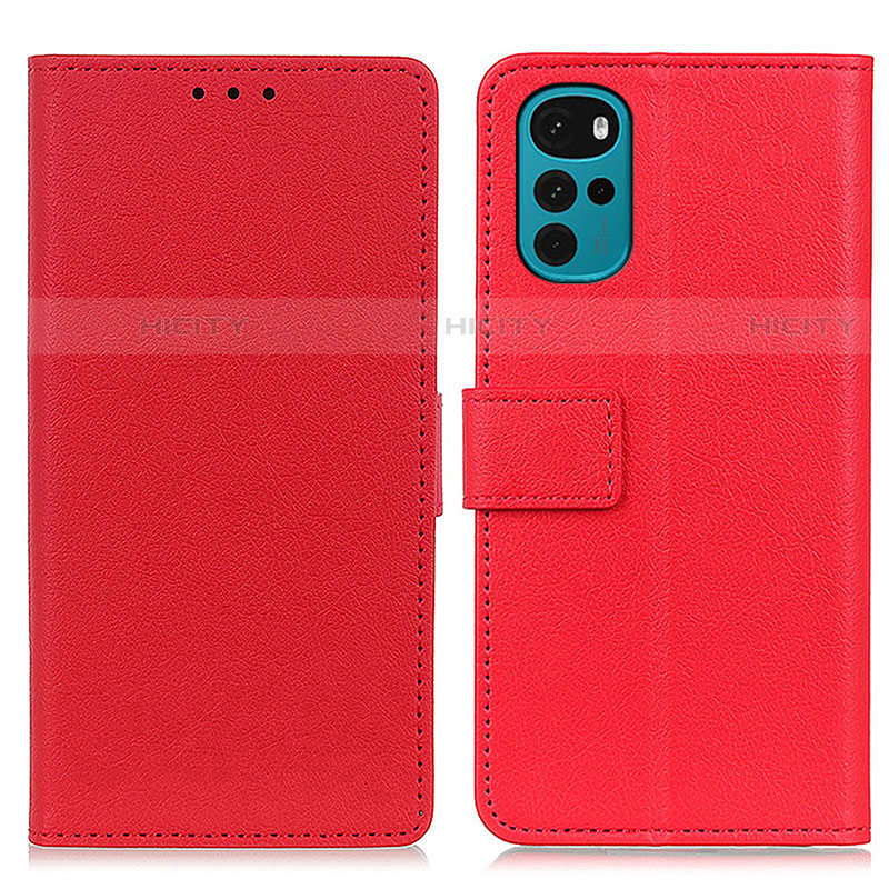 Custodia Portafoglio In Pelle Cover con Supporto M08L per Motorola Moto G22 Rosso