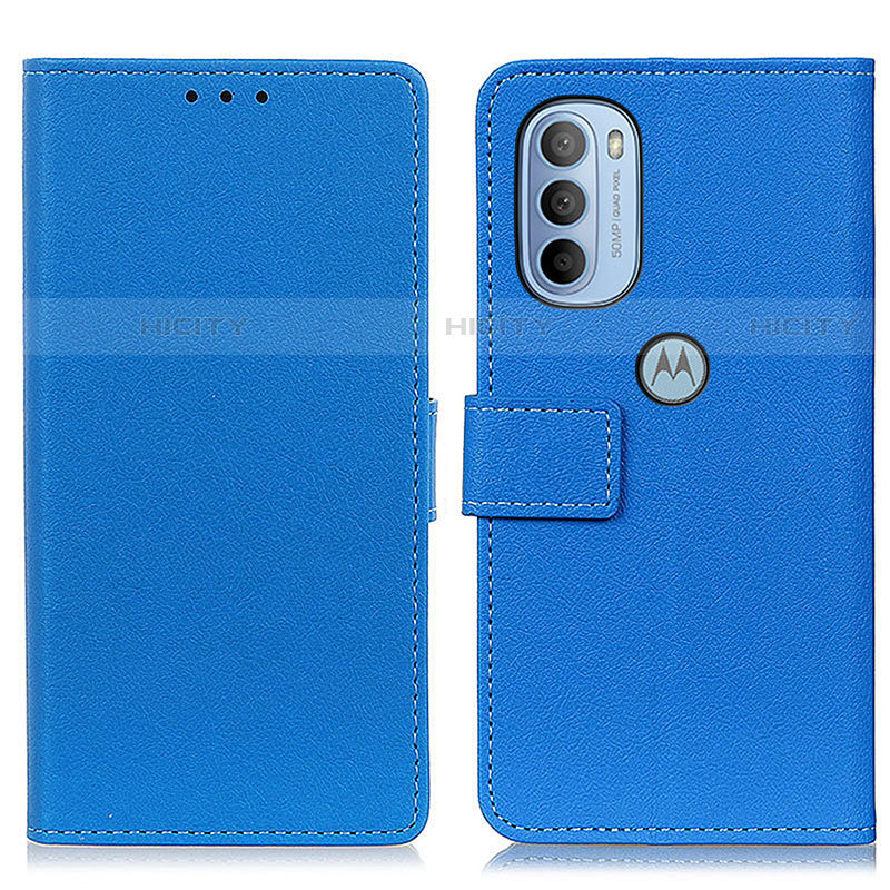 Custodia Portafoglio In Pelle Cover con Supporto M08L per Motorola Moto G31 Blu