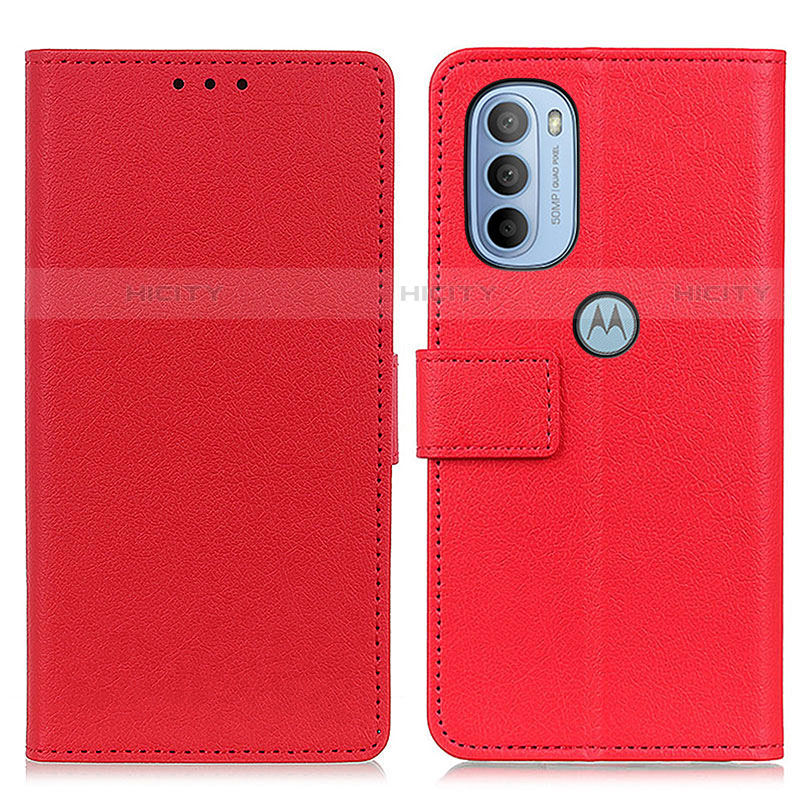 Custodia Portafoglio In Pelle Cover con Supporto M08L per Motorola Moto G41 Rosso