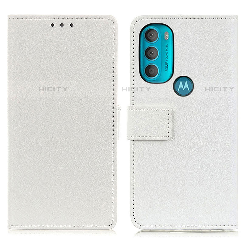Custodia Portafoglio In Pelle Cover con Supporto M08L per Motorola Moto G71 5G Bianco