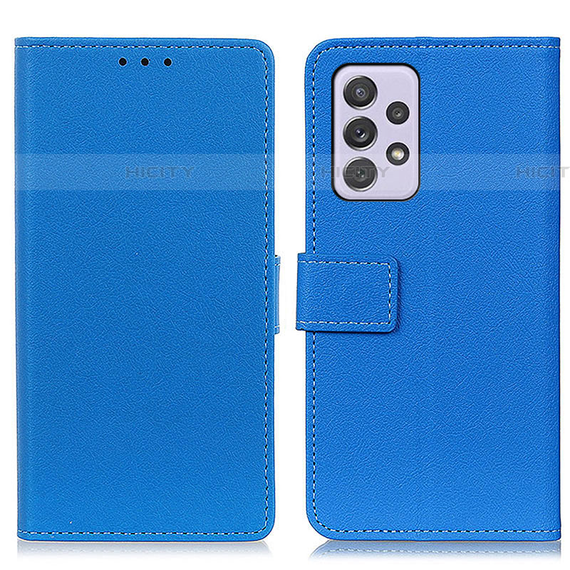 Custodia Portafoglio In Pelle Cover con Supporto M08L per Samsung Galaxy A73 5G Blu