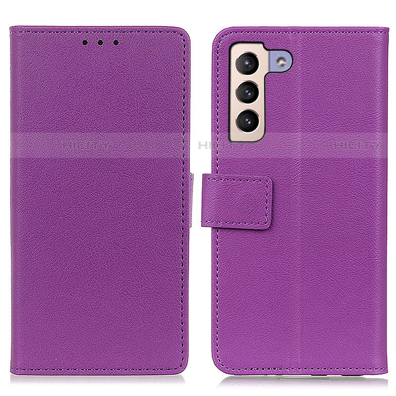 Custodia Portafoglio In Pelle Cover con Supporto M08L per Samsung Galaxy S21 5G Viola