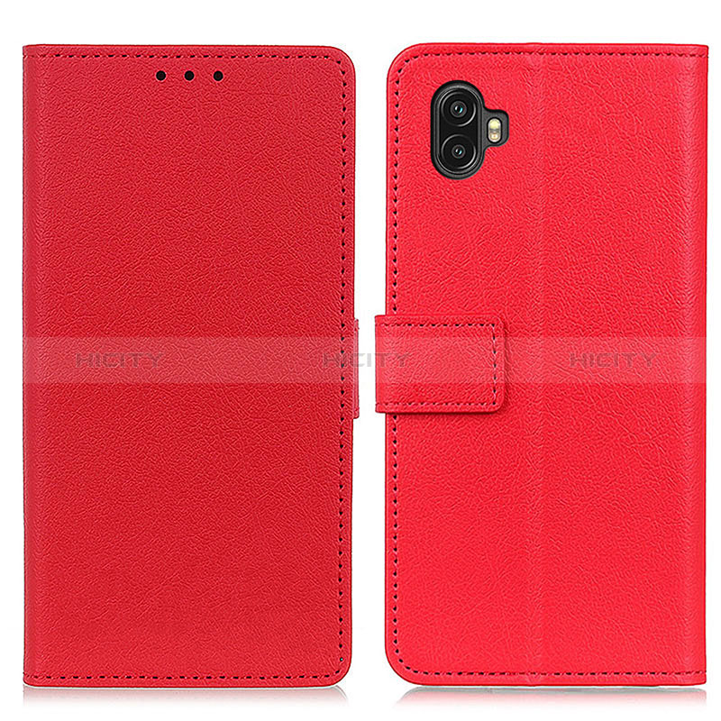 Custodia Portafoglio In Pelle Cover con Supporto M08L per Samsung Galaxy Xcover Pro 2 5G Rosso