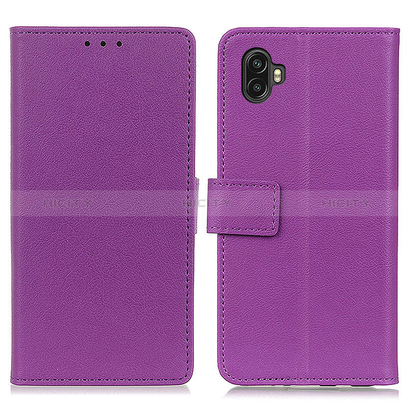 Custodia Portafoglio In Pelle Cover con Supporto M08L per Samsung Galaxy Xcover Pro 2 5G Viola