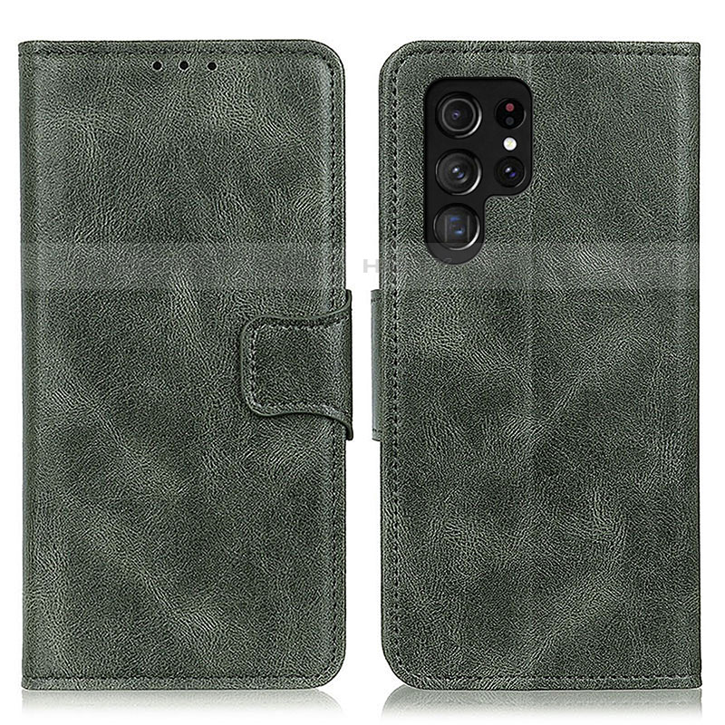 Custodia Portafoglio In Pelle Cover con Supporto M09L per Samsung Galaxy S21 Ultra 5G Verde