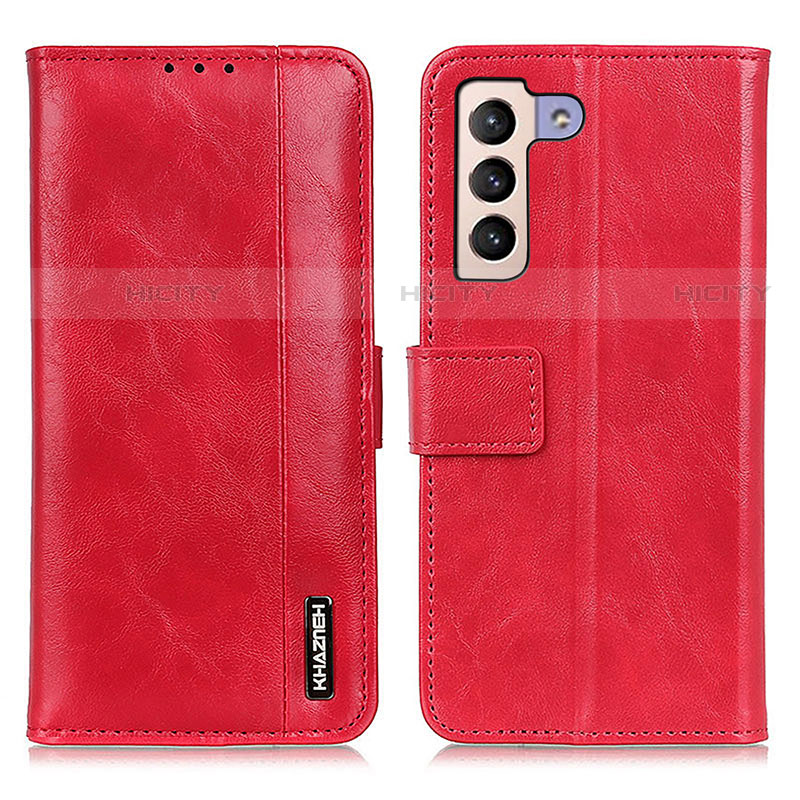 Custodia Portafoglio In Pelle Cover con Supporto M11L per Samsung Galaxy S21 5G Rosso