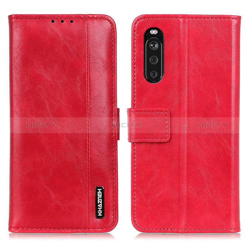 Custodia Portafoglio In Pelle Cover con Supporto M11L per Sony Xperia 10 III Rosso