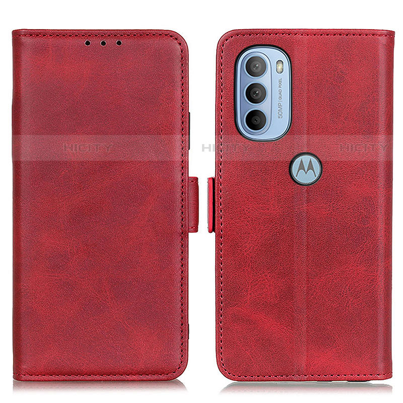 Custodia Portafoglio In Pelle Cover con Supporto M15L per Motorola Moto G31 Rosso