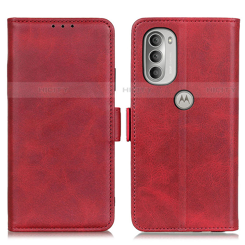 Custodia Portafoglio In Pelle Cover con Supporto M15L per Motorola Moto G51 5G Rosso