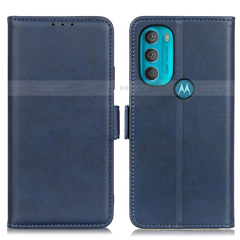 Custodia Portafoglio In Pelle Cover con Supporto M15L per Motorola Moto G71 5G Blu